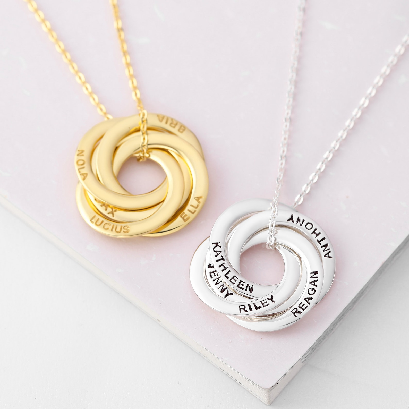 Mom Necklace 3 Kids Mother Jewelry Kids Name Necklace Etsy