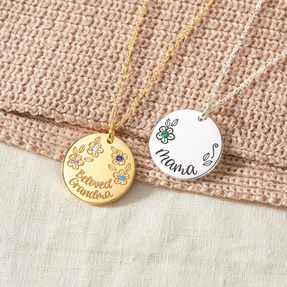 Birthstone necklace 2024 for nana