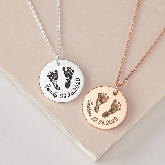 Customized Heart and Engraved Name Birthstone Baby Foot Pendant Necklace  for Mom - China Fashion Jewelry and Necklaces price | Made-in-China.com