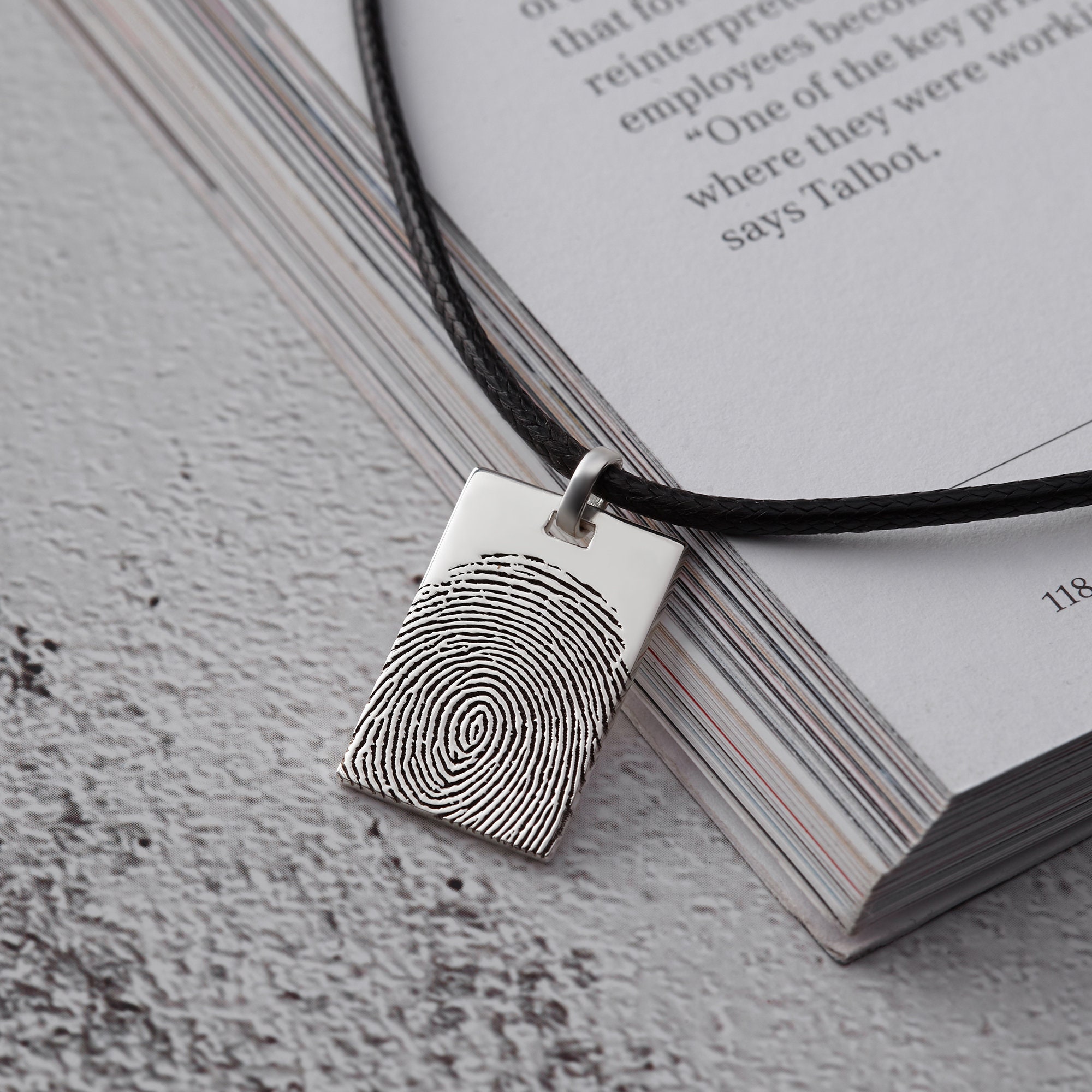 Fingerprint jewellery for best sale him