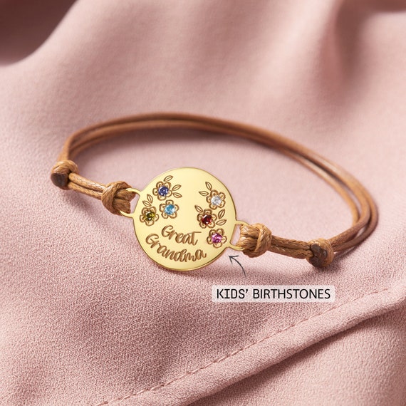 Grandmother bracelet hotsell with birthstones