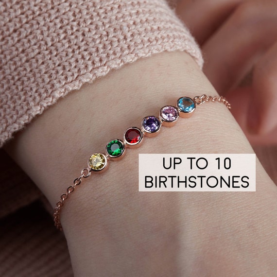 birthstone bracelet for mom