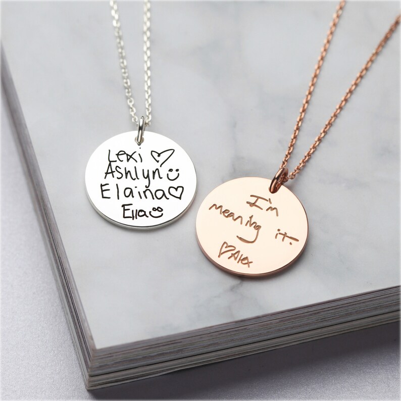 Memorial Handwriting Jewelry Memorial Gifts for Loss of Etsy