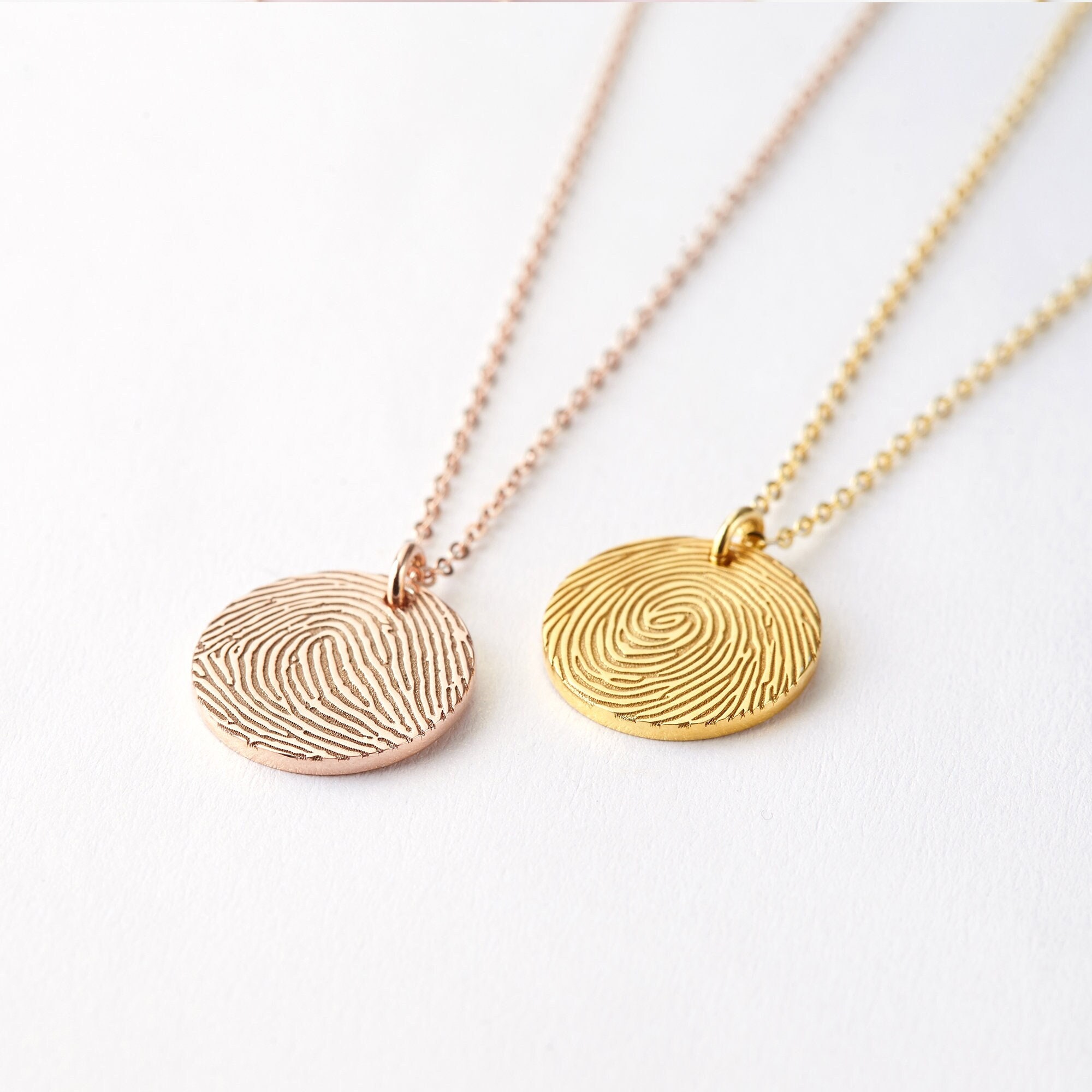 Memorial fingerprint jewelry clearance