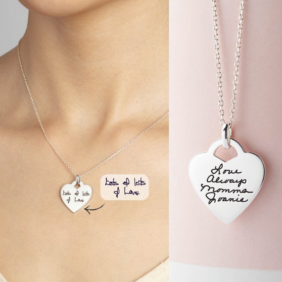 Amazon.com: Personalized Handwriting Necklace Signature Memorial Keepsake  Your Actual Handwriting 925 Sterling Silver : Handmade Products