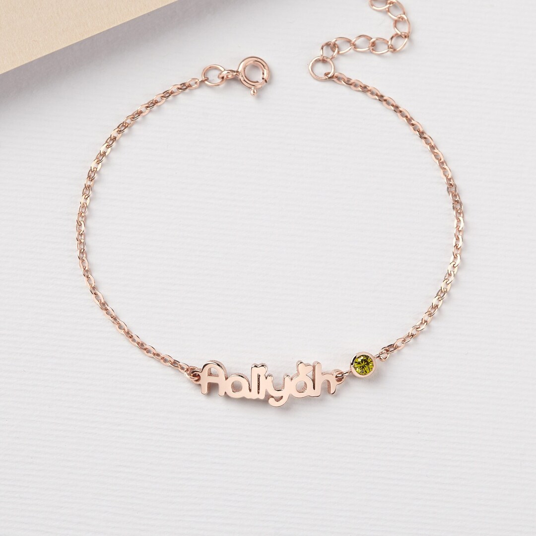 Little Girl Bracelet, Valentines Day Gift for Toddler, Birthstone