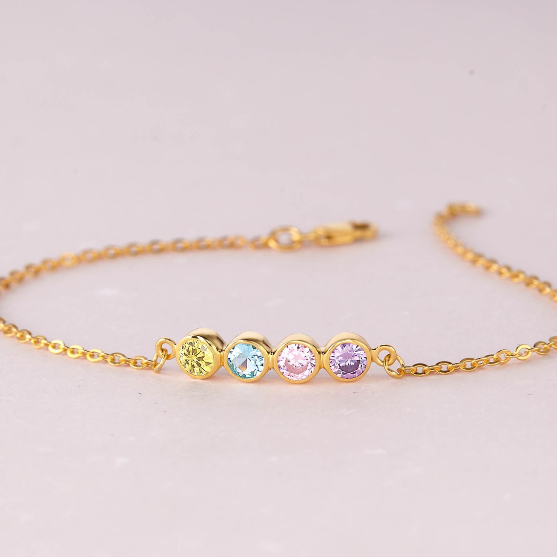 Mom Bracelet Birthstone Kids Birthstone Bracelet Birthstone Etsy