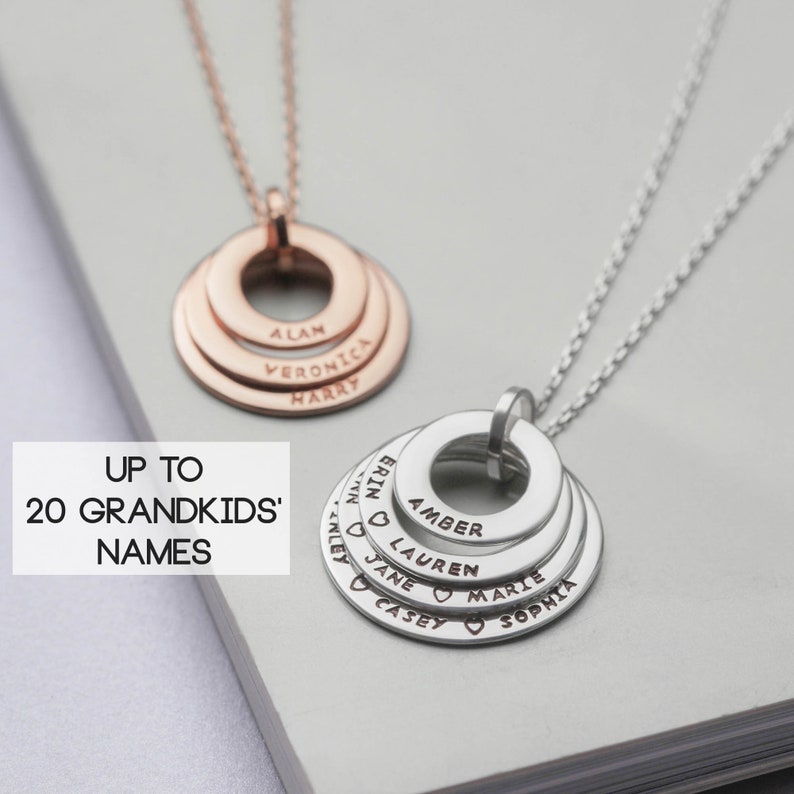 Grandma Necklace, Grandmother Jewelry, Mothers Day Gift For Nana, Grandchildren Name Necklace, Grandma Gift, Necklace Gift image 8