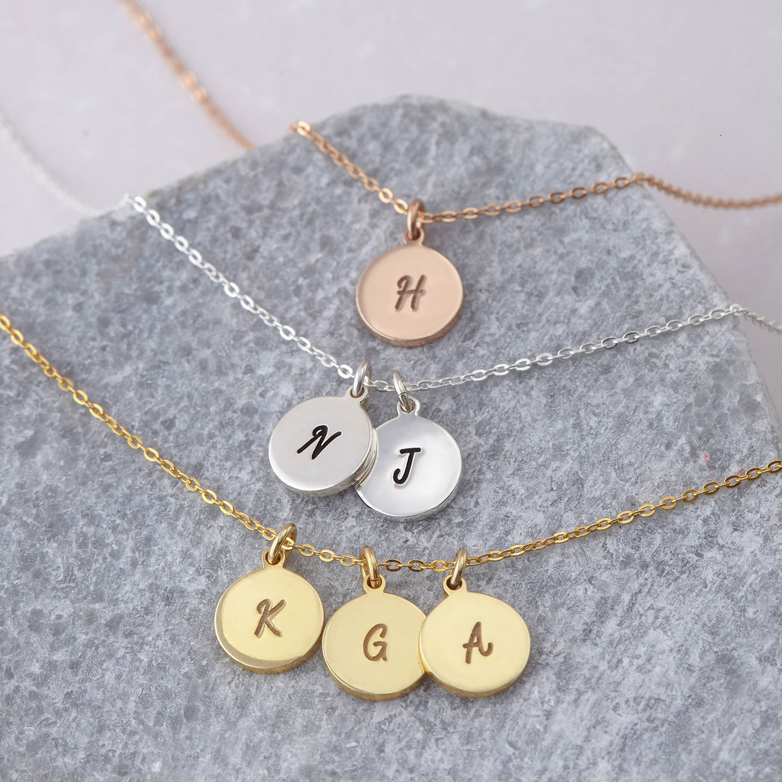Necklace with kid initials Clearance