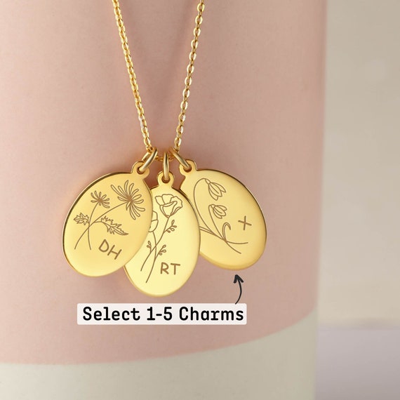 Mothers Birth Flower Jewelry Mom Necklace Flower Mom Jewelry