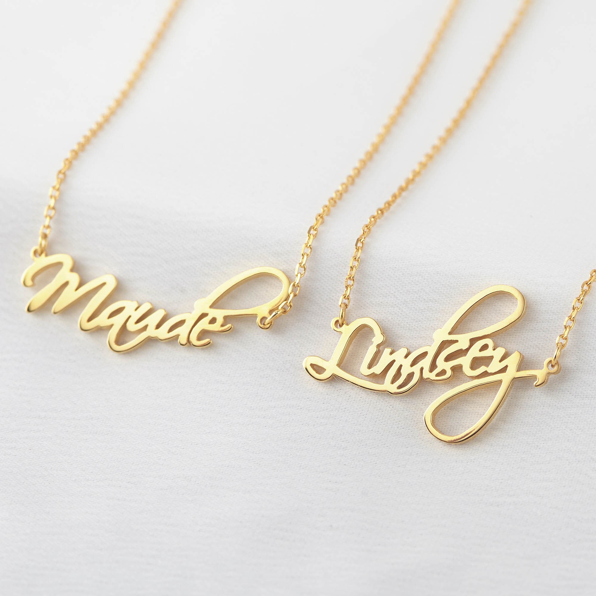 Cursive Name Necklace Name Gold Necklace Custom Name Gold - Etsy