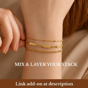Mormors armband, Nana-armband, Anpassat namnarmband, Mormors smycken, Mormors present, Mormors armband, Armband med flera namn bild 3