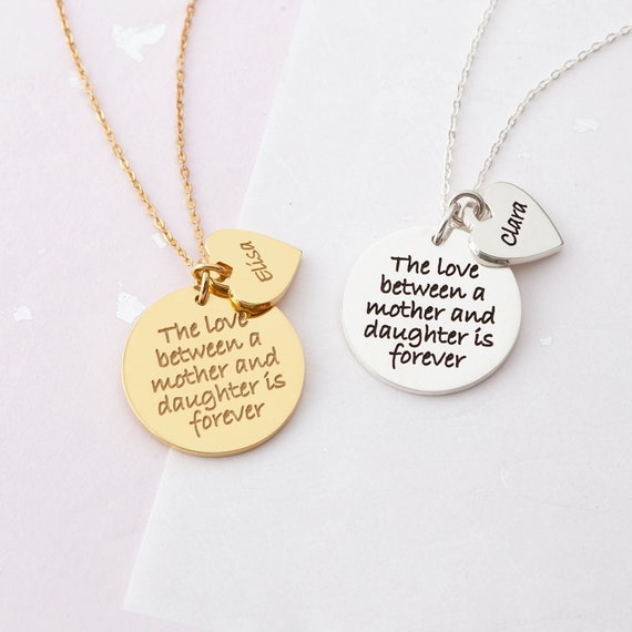mom daughter necklace
