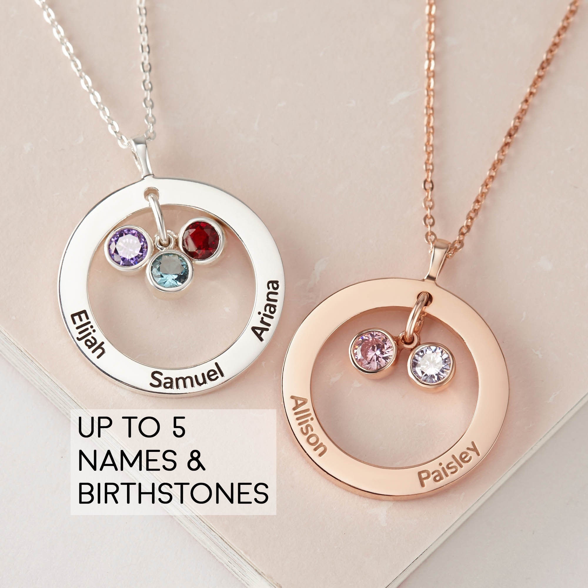 Mother Birthstone Necklace Mom Necklace 