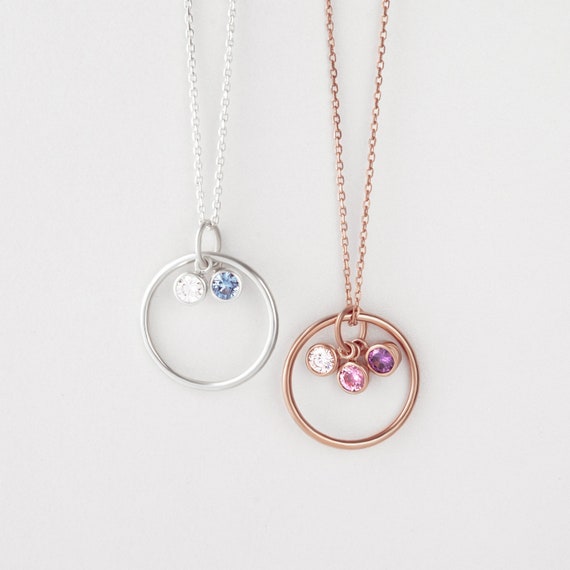 etsy mothers birthstone necklace