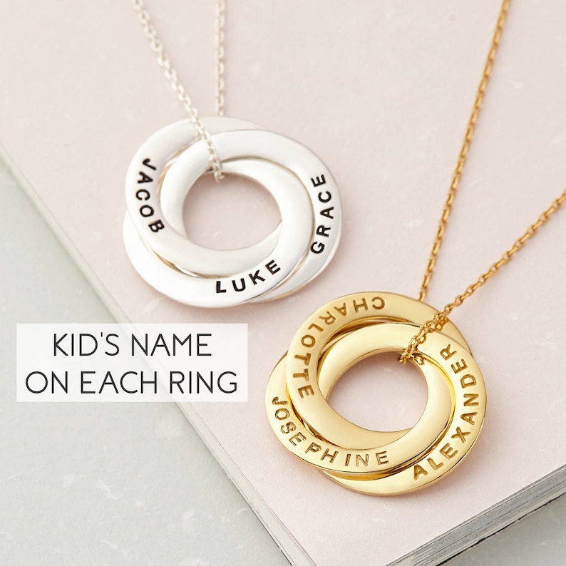 child name necklace for mother