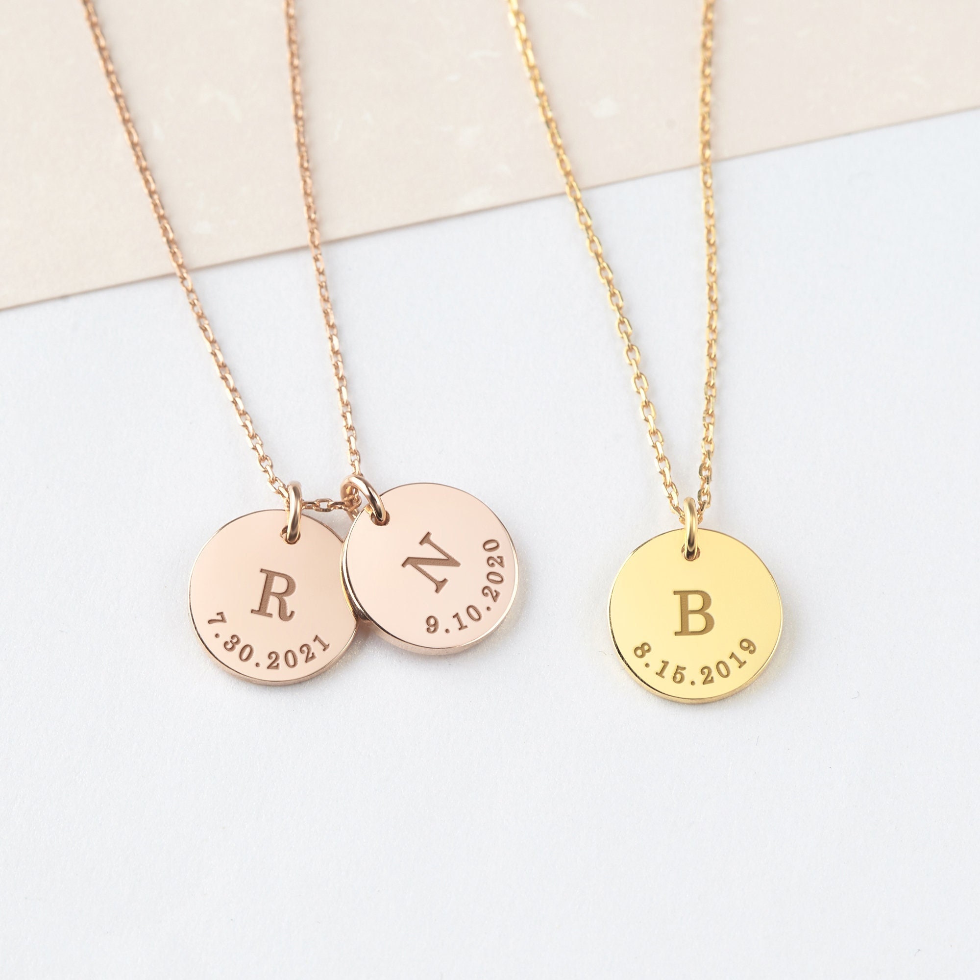 Initial charm necklace for sales moms