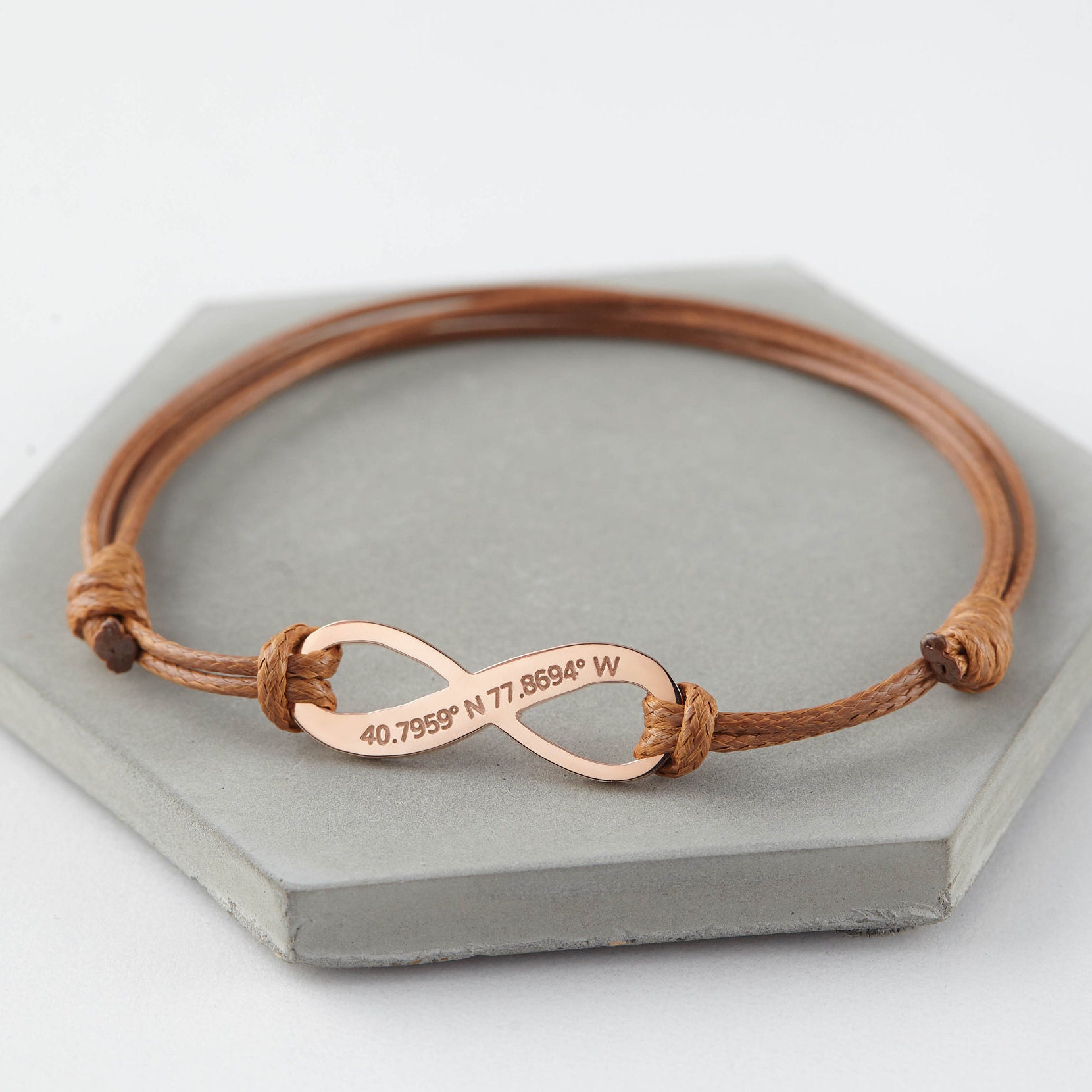 Coordinates Bracelet Leather GPS Bracelet Location Bracelet Etsy