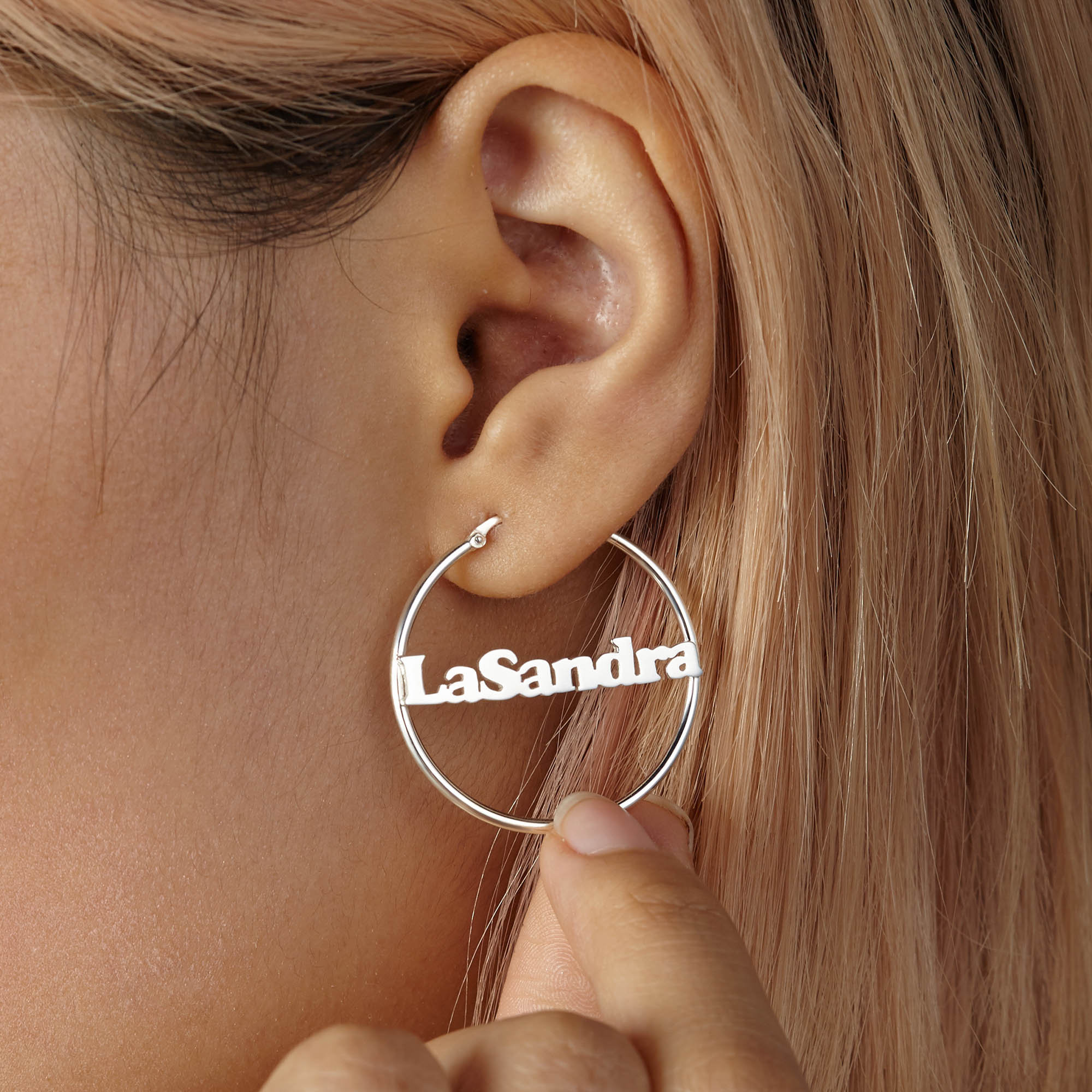 Name Hoop Earrings Name Earrings for 
