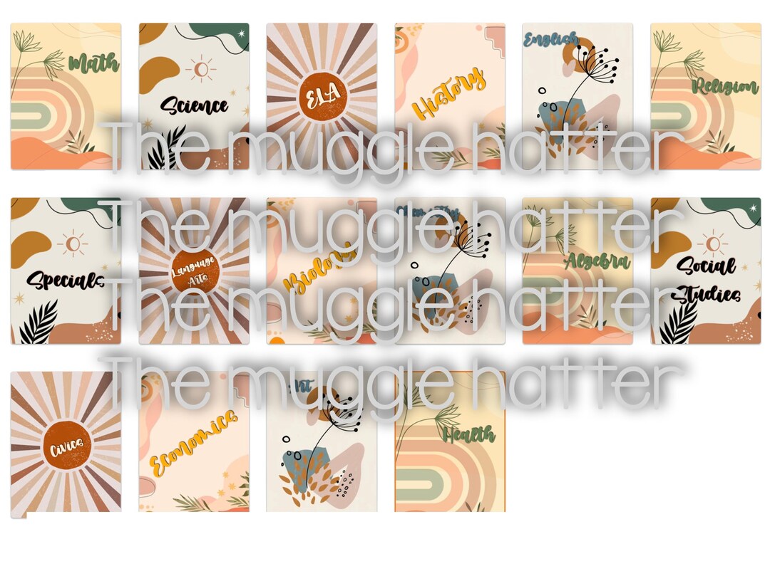 Modern Boho Binder Covers with Editable File Etsy