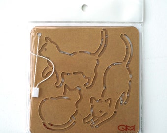 Sashiko & Embroidery Stencil - Neko