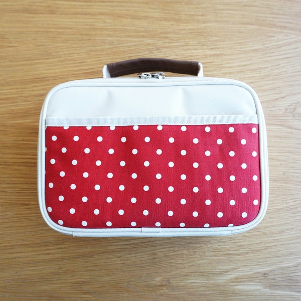 Craft Bag - Off White x Red Polkadot