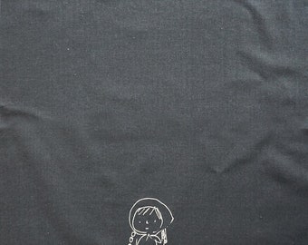 Girl with Riding Hood - Panel - Cotton Linen Blend Fabric