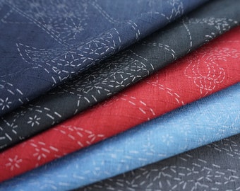 Sashiko Panel "Noshi Gift" - Printed with Water Soluble Ink - 52cm x 110cm(20 1/2" x 44")