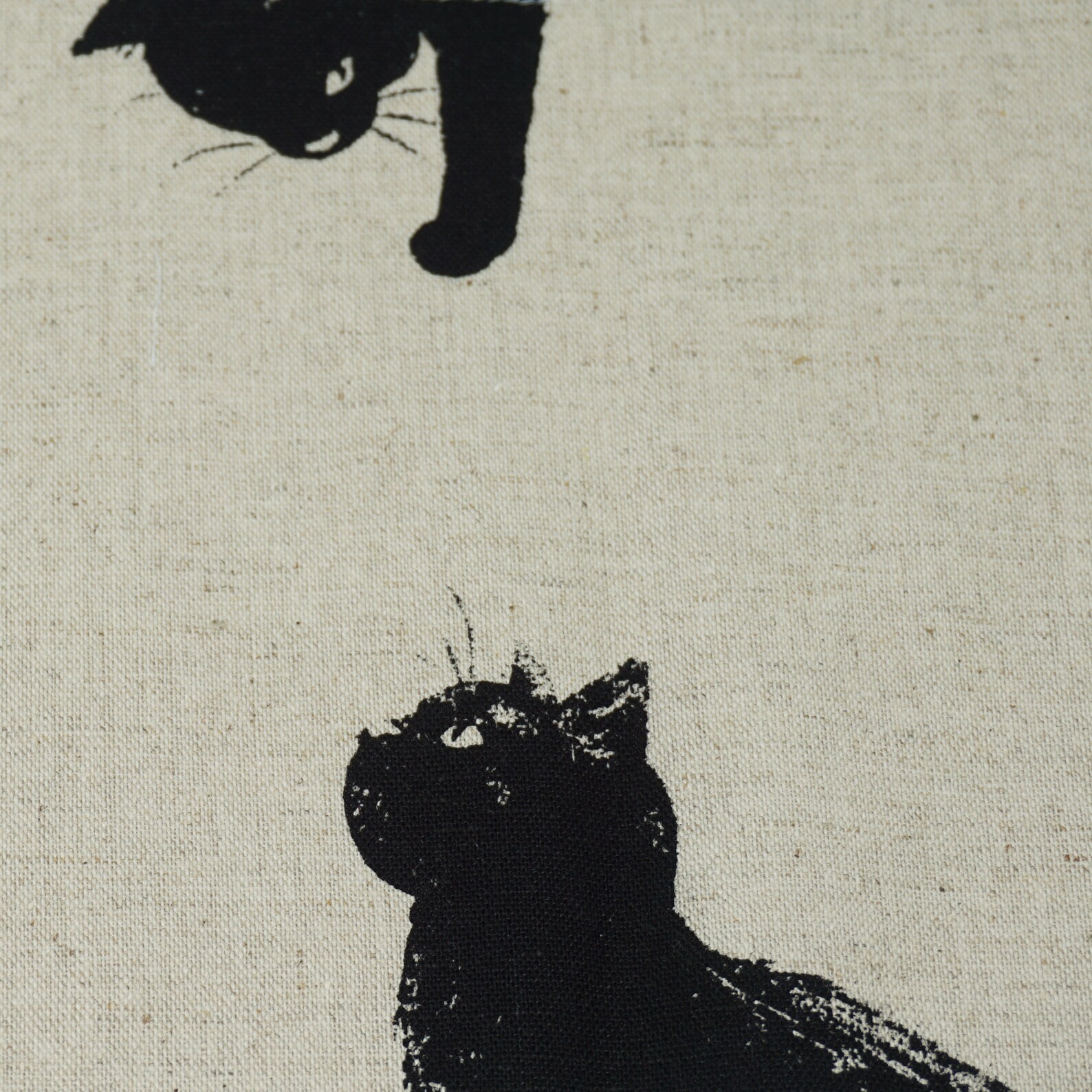 Black Cat Knit Pattern Print Men Long Robe main image 1