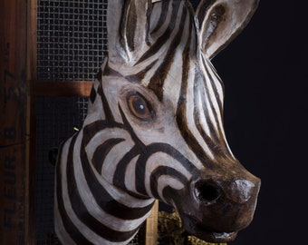 Paper Mache Zebra Etsy
