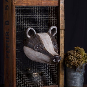 PRE-ORDER badger paper mache