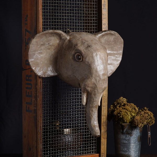Paper Mache Elephant Etsy