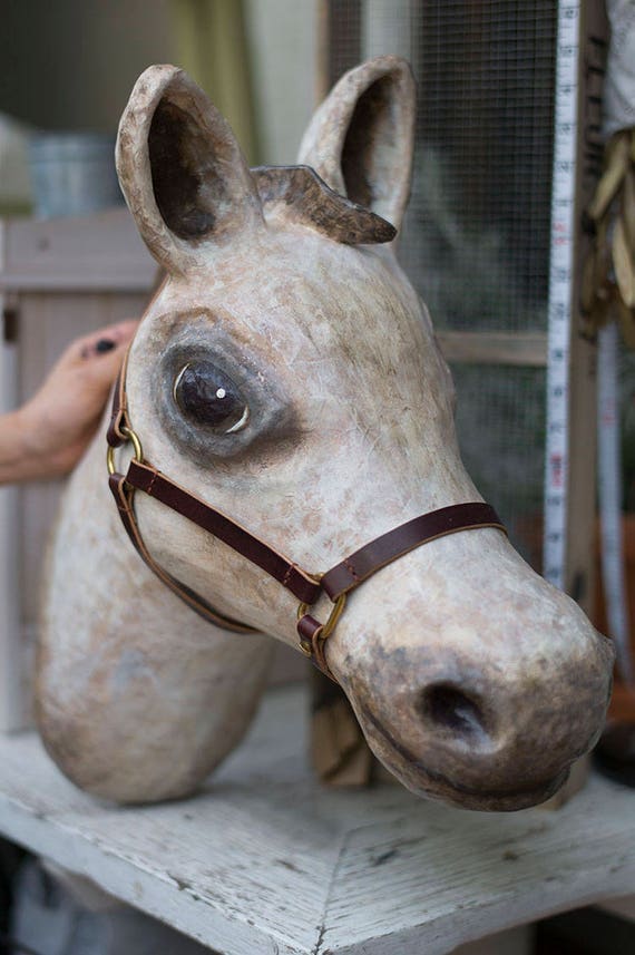 paper mache horse head wall mount home decor animal head Etsy