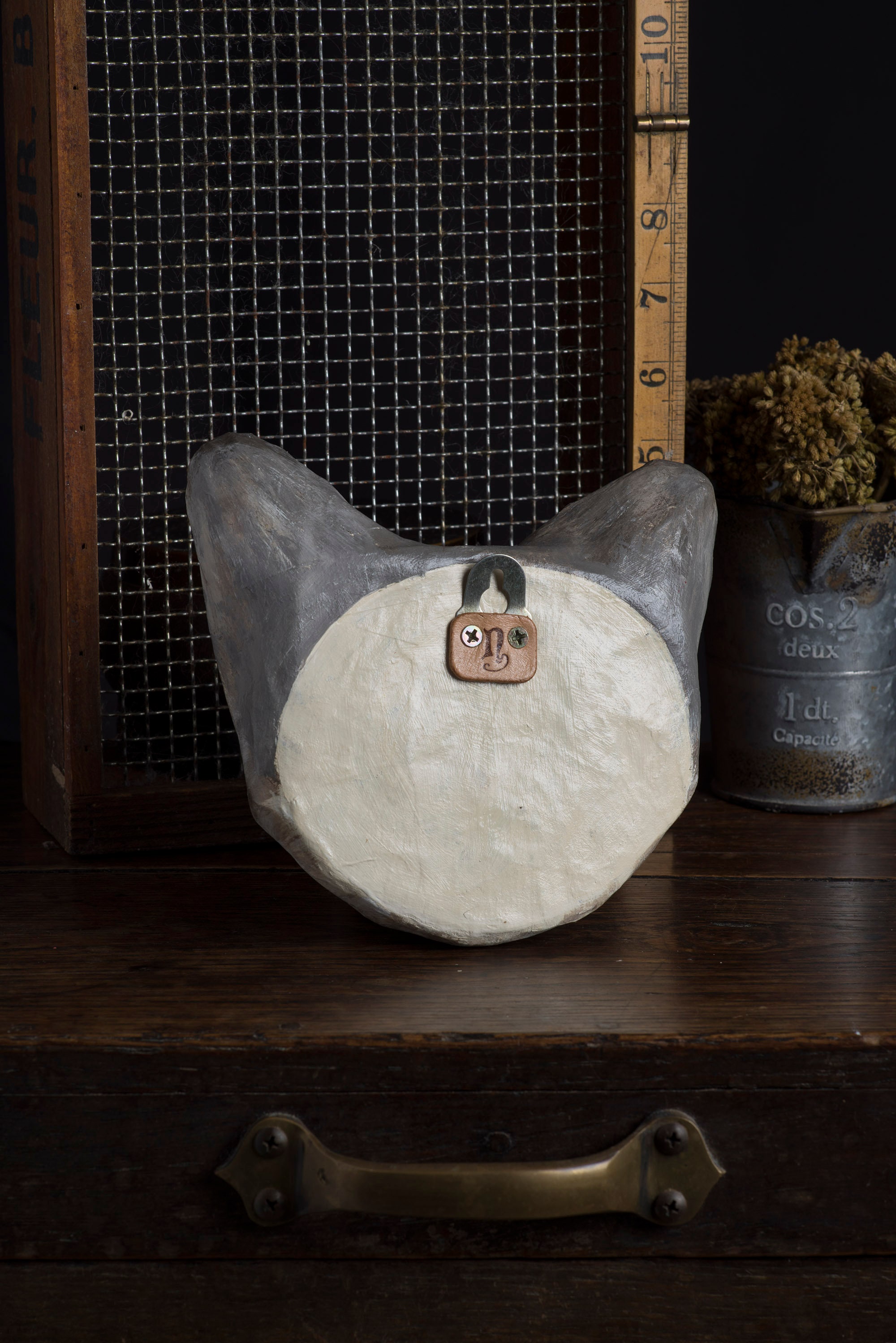 Paper Mache Wolf Head Wall Mount Home Decor Animal Head Etsy