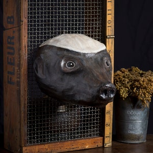 Honey badger paper mache