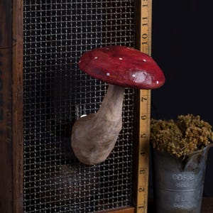 paper mache, mushroom, head wall mount, home decor, animal head, wall hanging