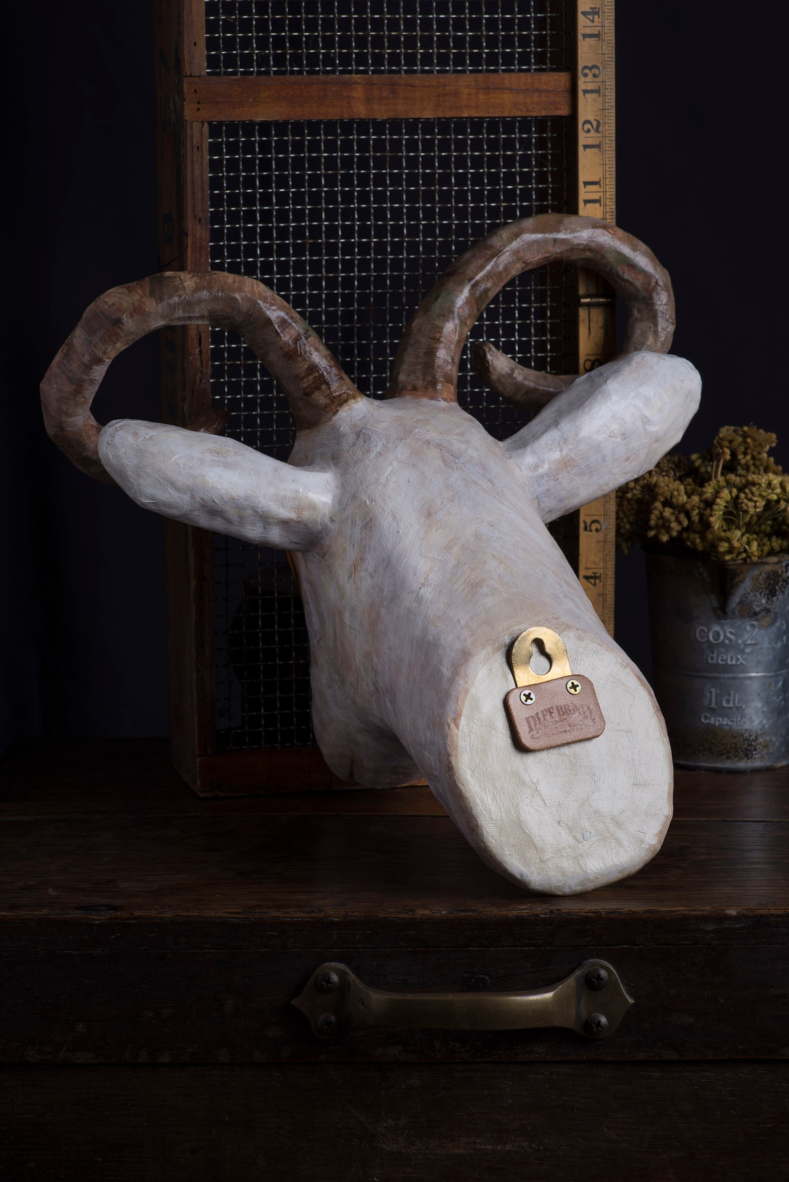 Paper mache goat head wall mount home decor animal head | Etsy