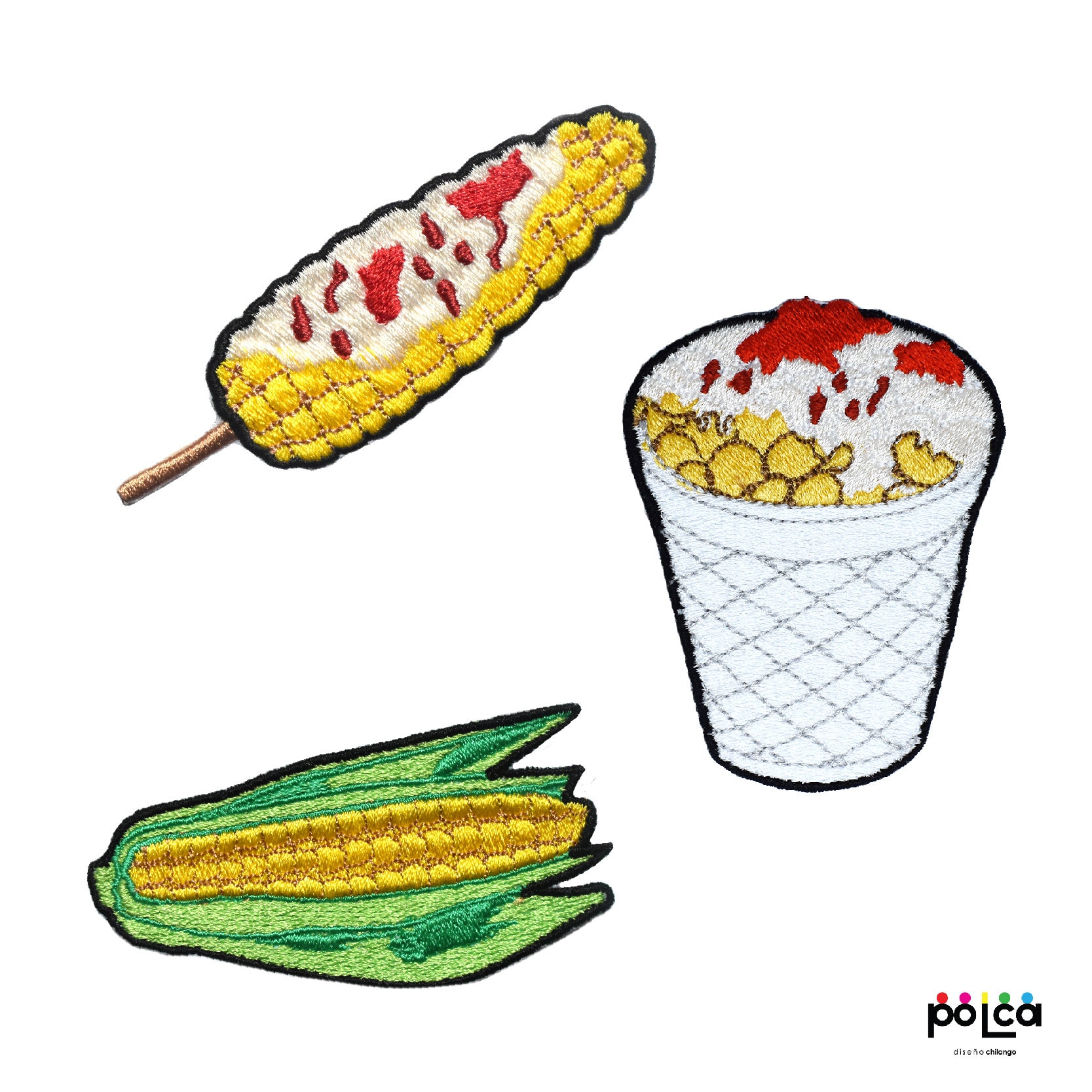 ELOTE CORN and ESQUITES iron on patches Etsy España