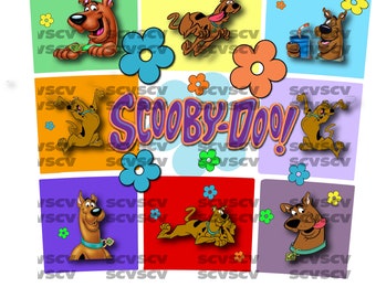 Scooby Doo tie dye-20 oz Tumbler Wrap /PRINTABLE PNG digital file for ...