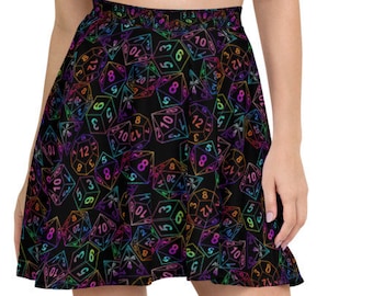 Galaxy Dice Skater Skirt - Geeky D&D Outfit