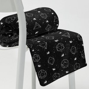 Starry Night of Dice Throw Blanket - DnD blanket, Dungeons and Dragons, D&D blanket, DnD baby blanket, DnD gifts, Geeky gifts, Nerdy gifts