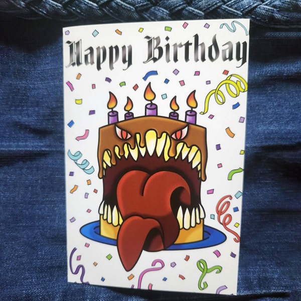 D&D Happy Birthday Card - DnD birthday card, Funny birthday card, Mimic birthday card, Geeky gifts, Nerdy gifts, DnD gifts