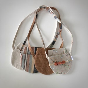 Sac à main pour tout-petit/ sac petite fille/ sac à bandoulière pour filles/ pochette en lin/ pochette neutre