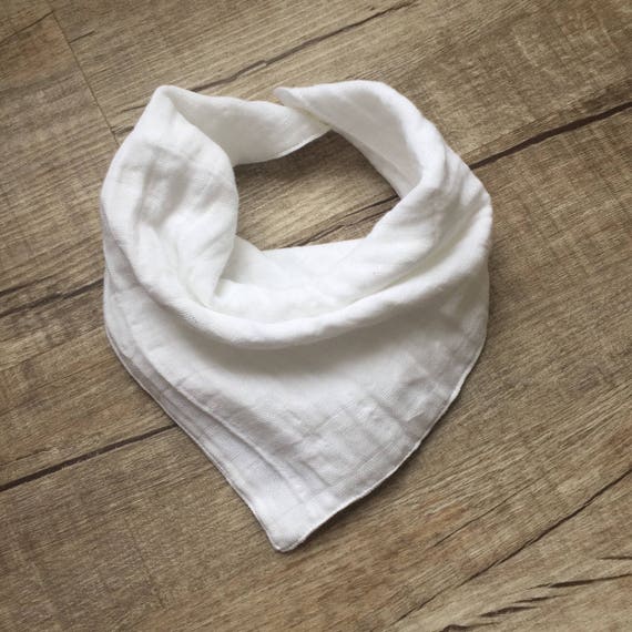 white muslin bibs