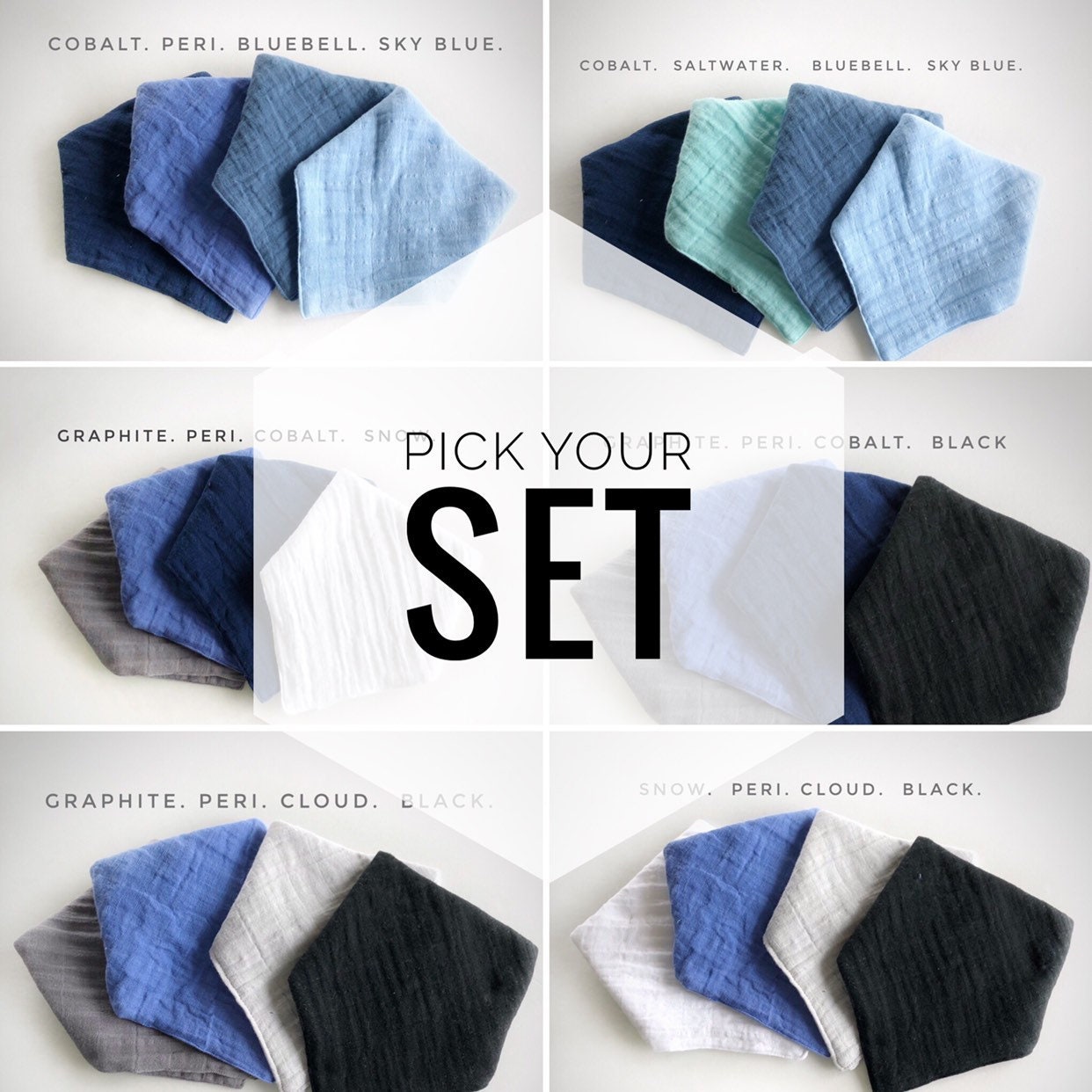 colored bibs