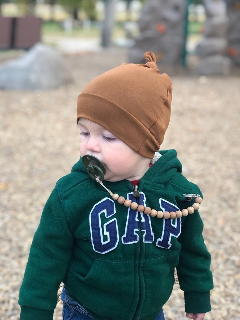 Newborn Top knot stretchy Hat baby 