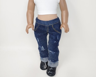 18 inch doll clothes. Fits like American doll clothes. Stretch Doll jeans