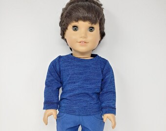 18 inch boy doll clothes. Fits like American boy doll clothing. 18 inch boy doll clothing. Long sleeve shirt