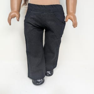 Fits like American Doll clothes. 18 inch doll clothing. Black  Canvas  pants only