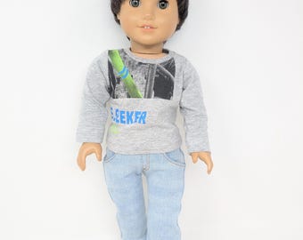 Vestiti per bambole da 18 pollici: maglietta morbida a maniche lunghe